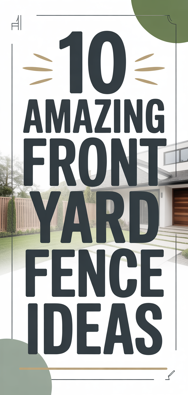 10 Amazing Front Yard Fence Ideas