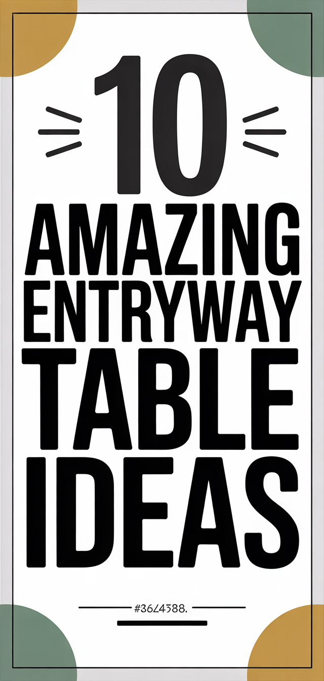 10 Amazing Entryway Table Ideas