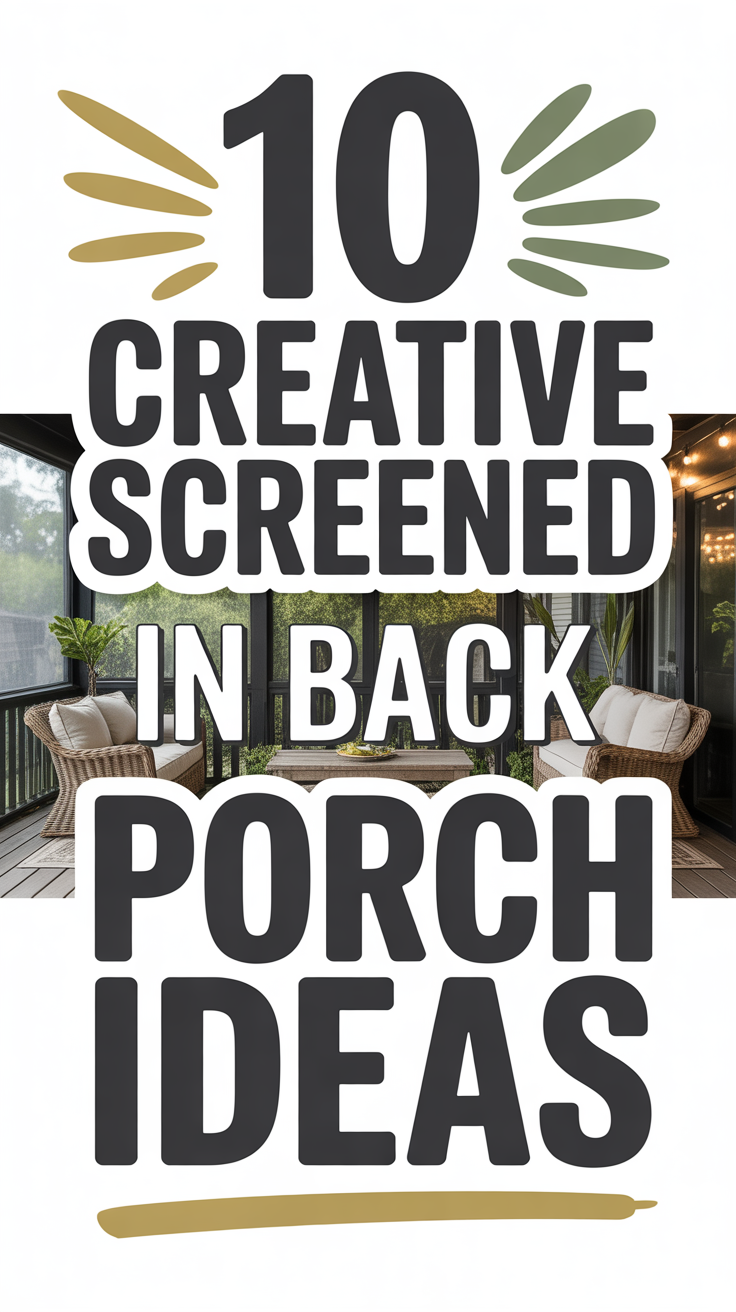 10 Creative Screened In Back Porch Ideas