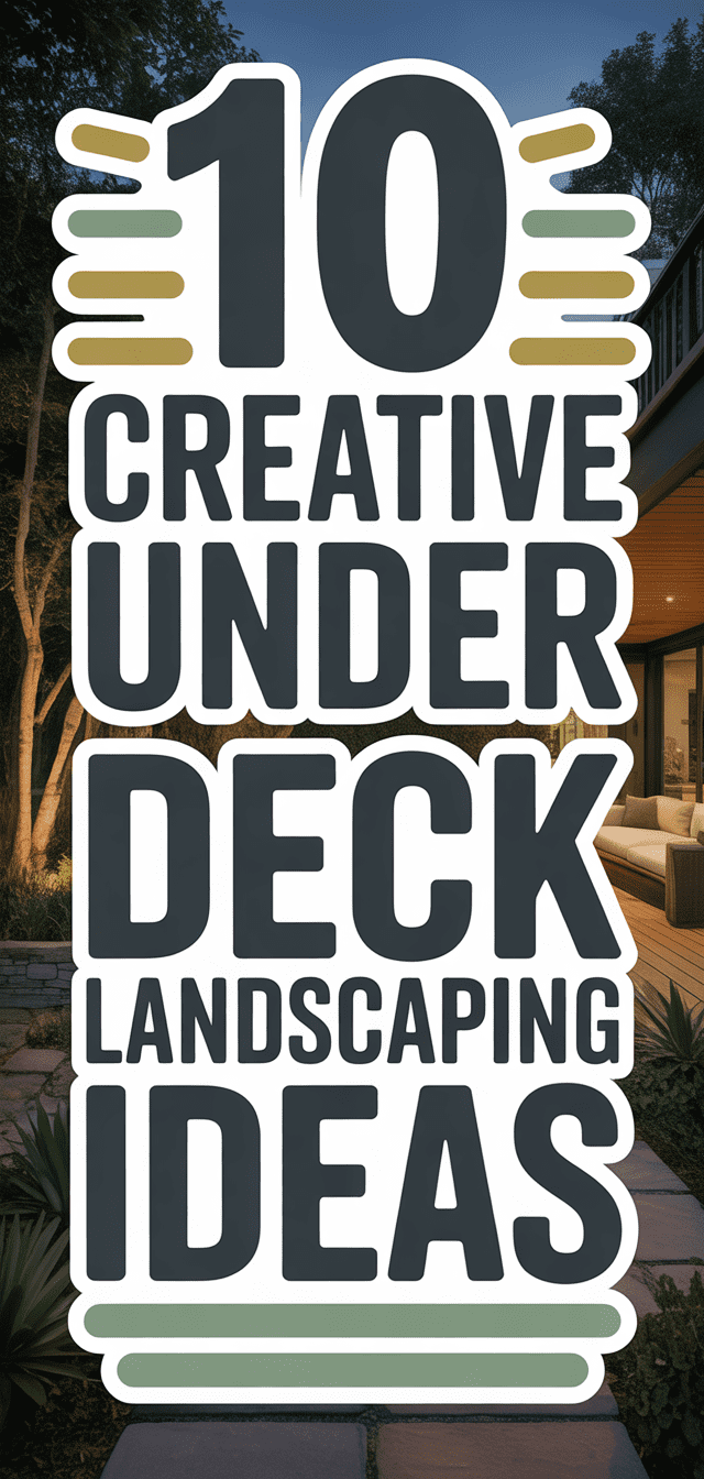 10 Creative Under Deck Landscaping Ideas