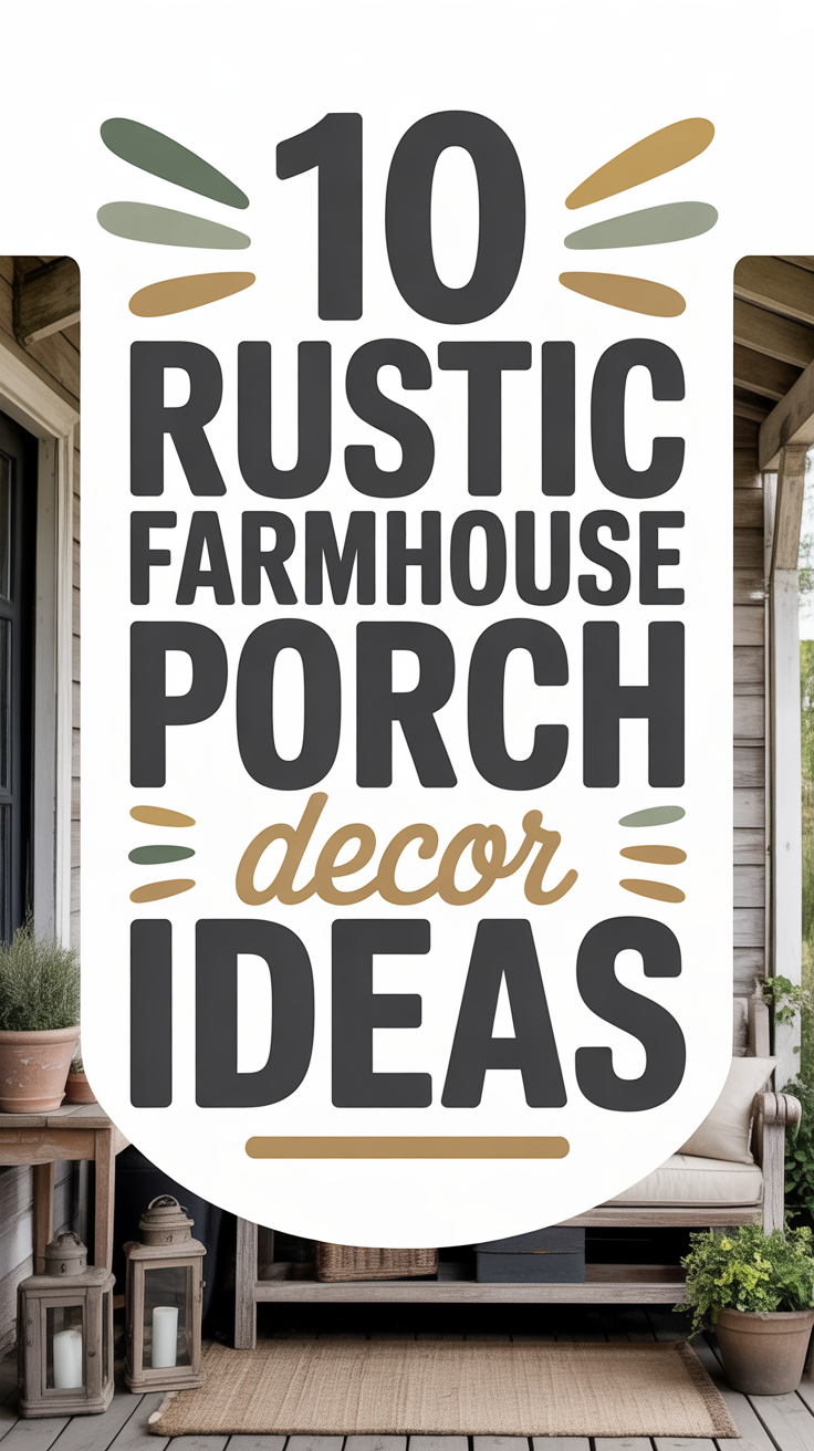 10 Rustic Farmhouse Porch Decor Ideas