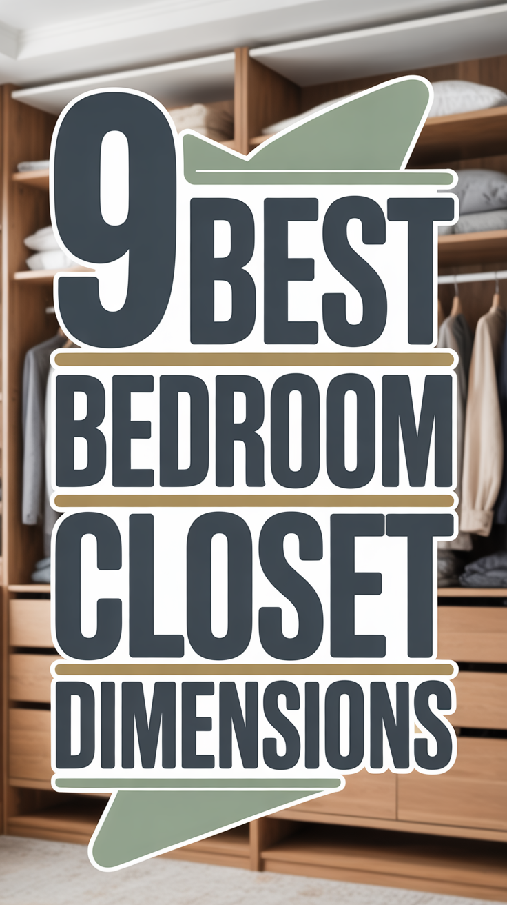 9 Best Bedroom Closet Dimensions