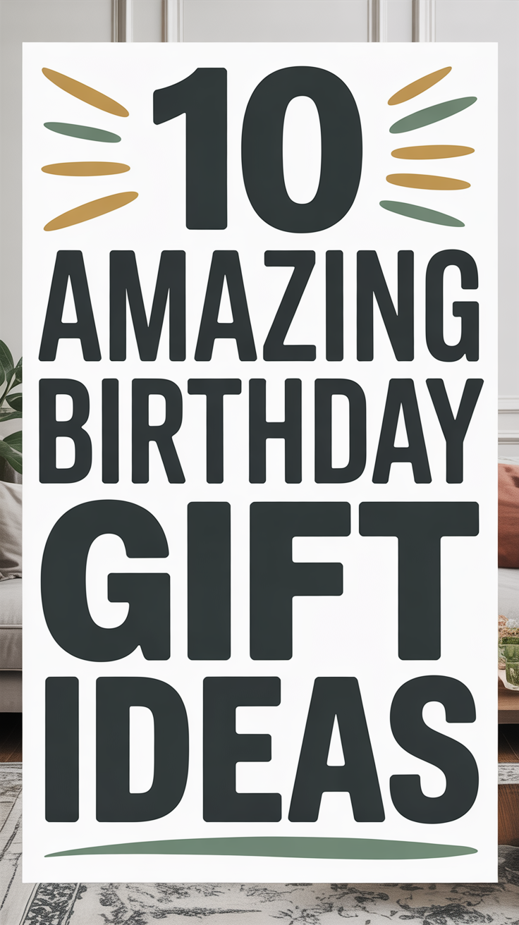 10 Amazing Birthday Gift Ideas