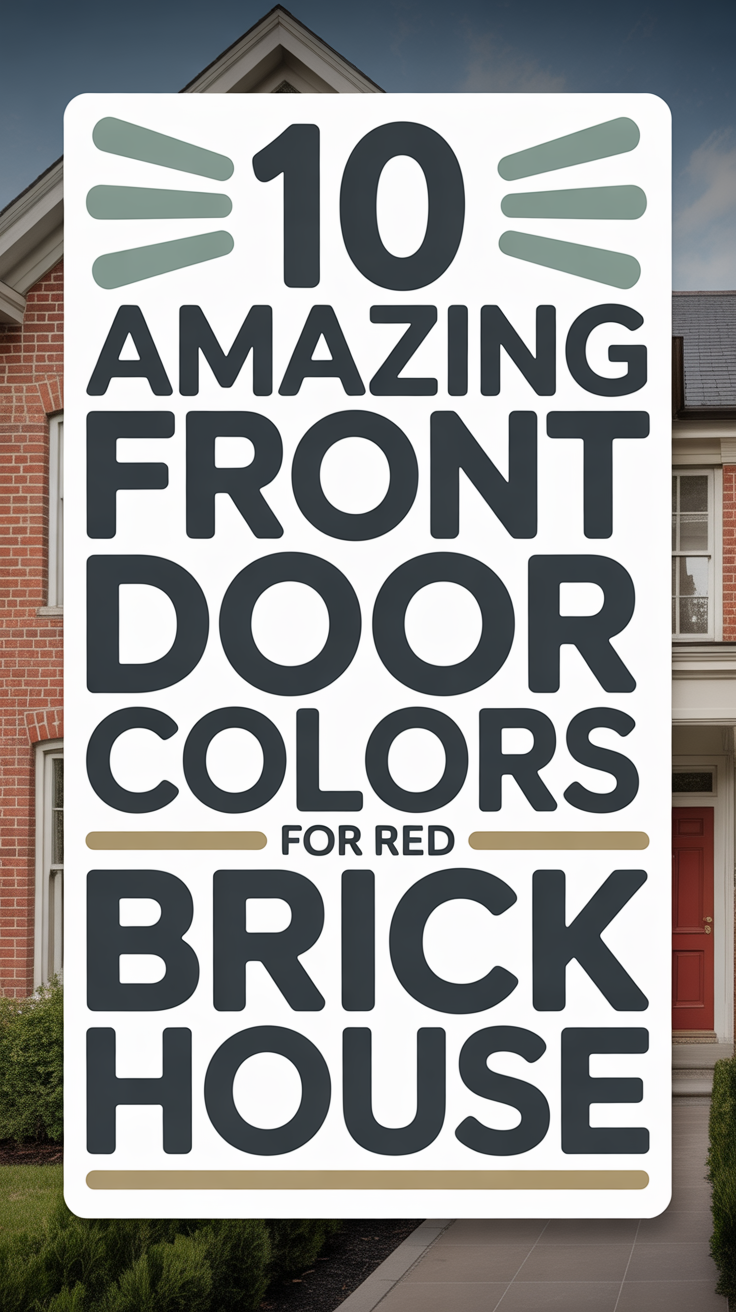 10 Amazing Front Door Colors for Red Brick House