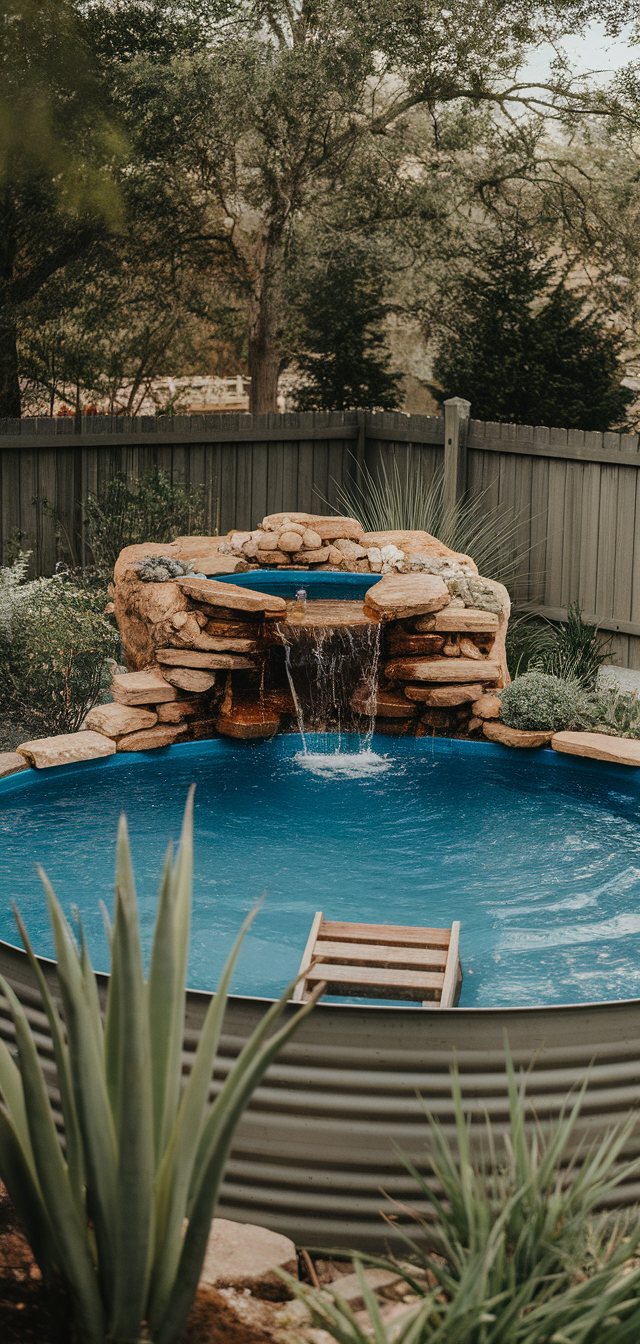 10 Stunning DIY Stock Tank Pool Ideas for backyard