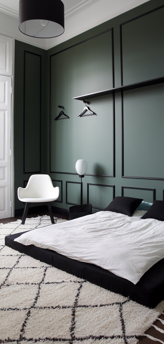9 Beautiful Black and Dark Green Bedrooms