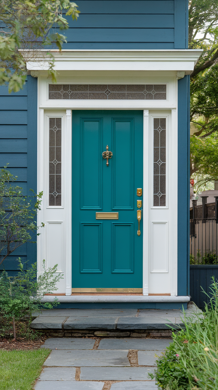 10 Creative Front Door Color for a Blue House