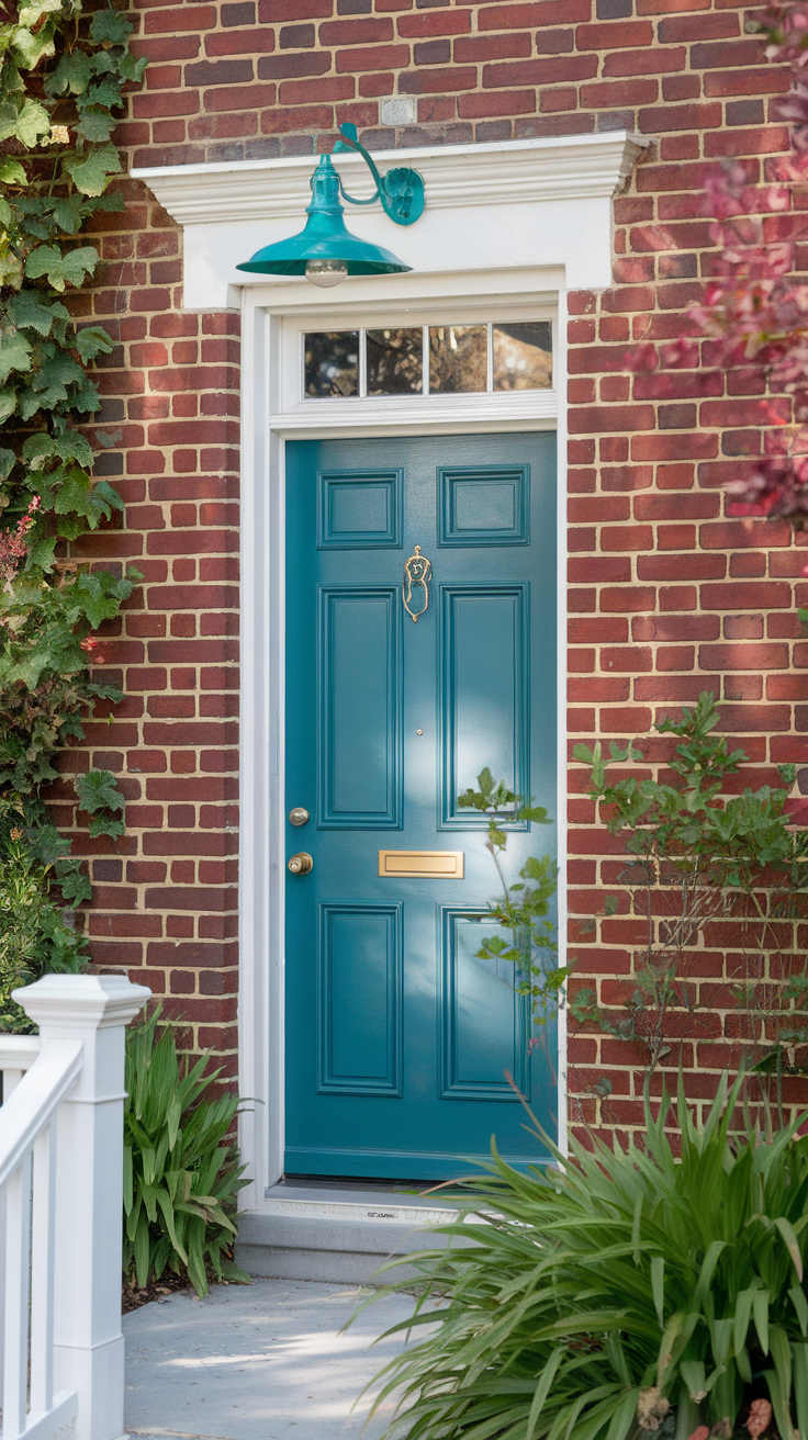 10 Amazing Front Door Colors for Red Brick House