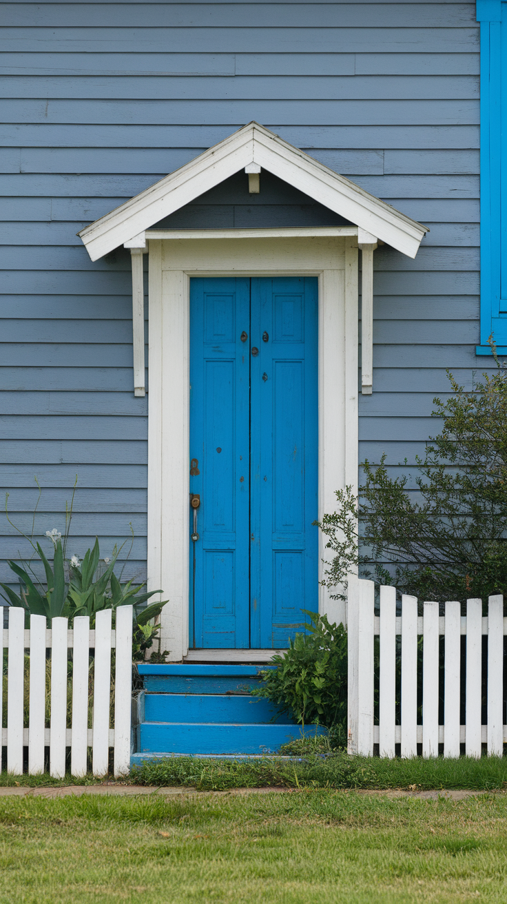 10 Creative Front Door Color for a Blue House