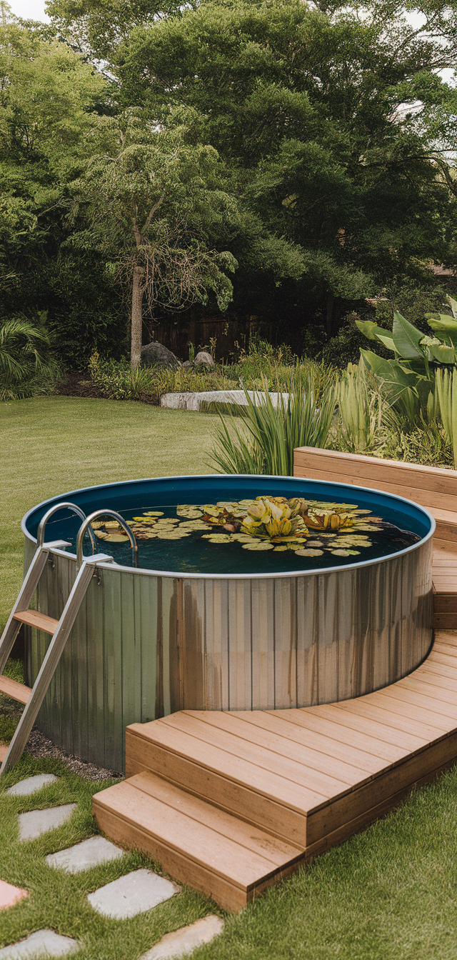 10 Stunning DIY Stock Tank Pool Ideas for backyard