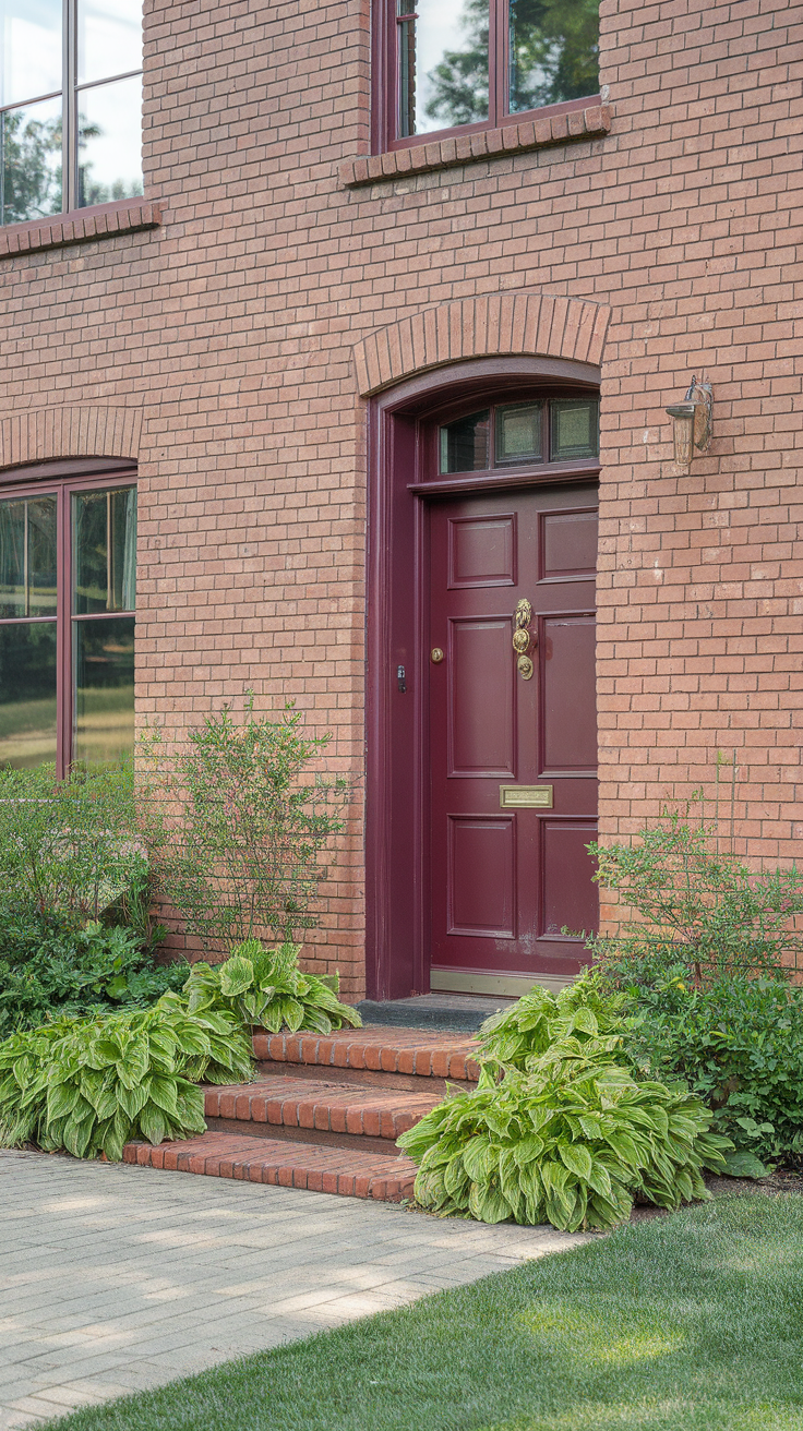 10 Amazing Front Door Colors for Red Brick House