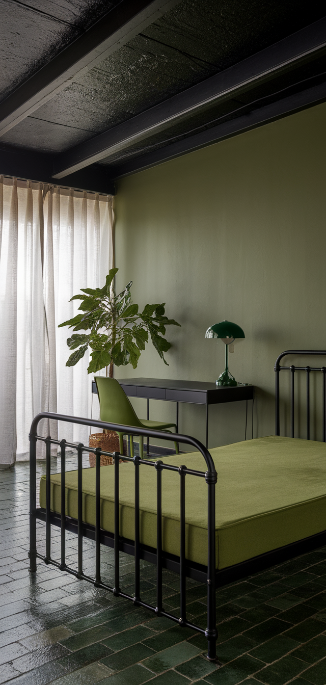 9 Beautiful Black and Dark Green Bedrooms