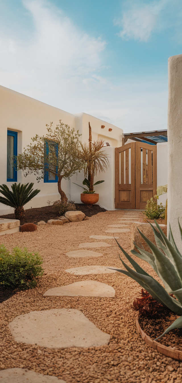 10. Minimalist Gravel Front Garden With Clean Lines