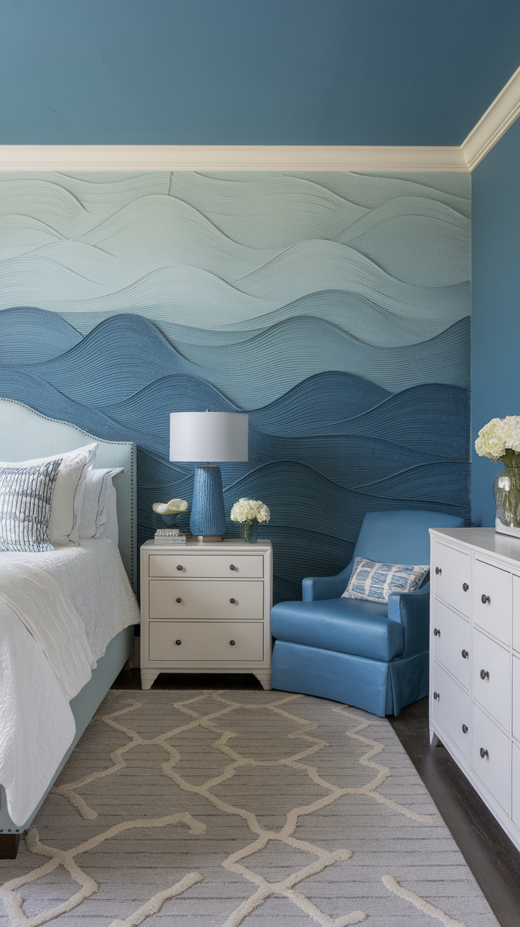 10 Stunning Blue Bedroom Accent Wall Ideas
