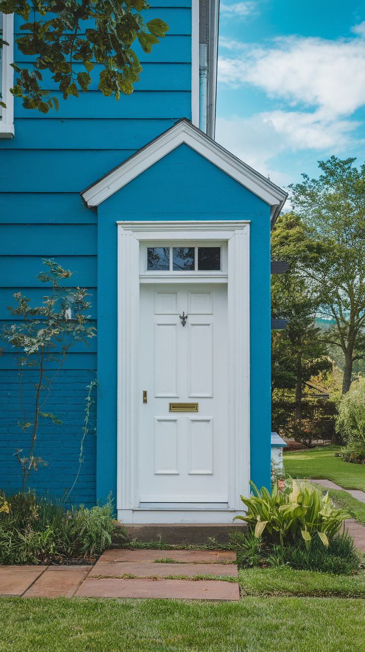10 Creative Front Door Color for a Blue House