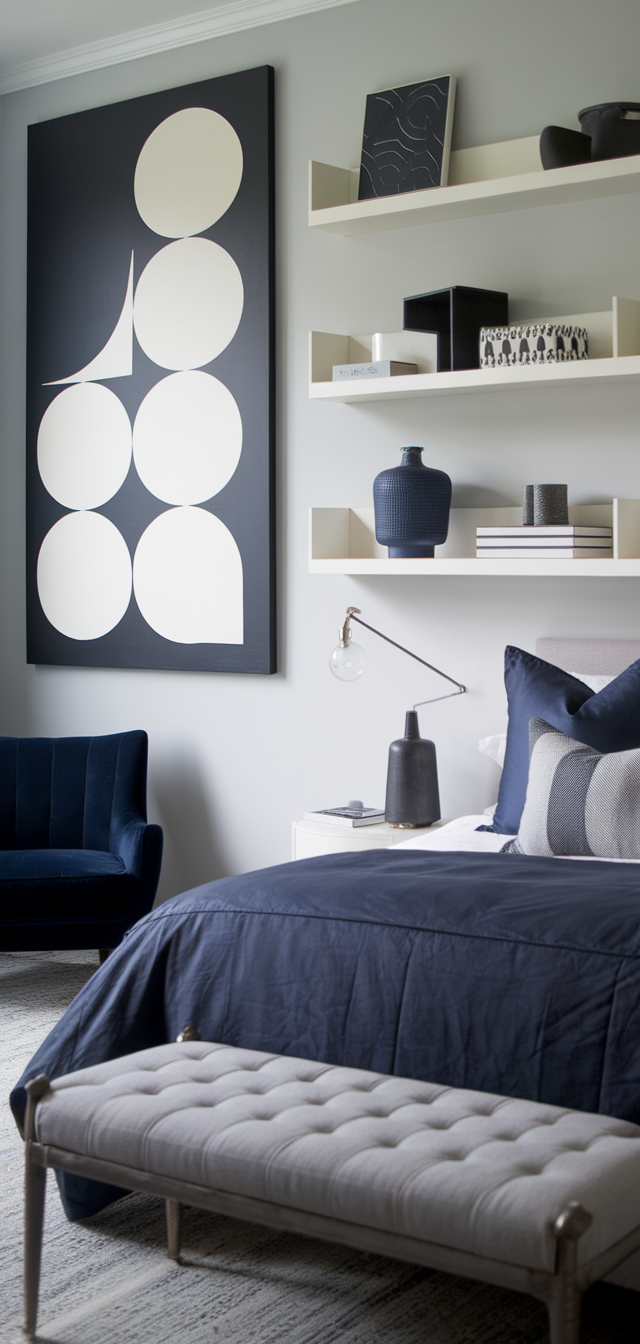 9 Perfect Grey and Navy Bedroom Ideas