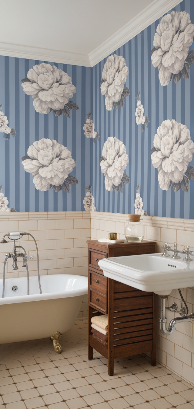 8 Best Wallpapered Bathrooms