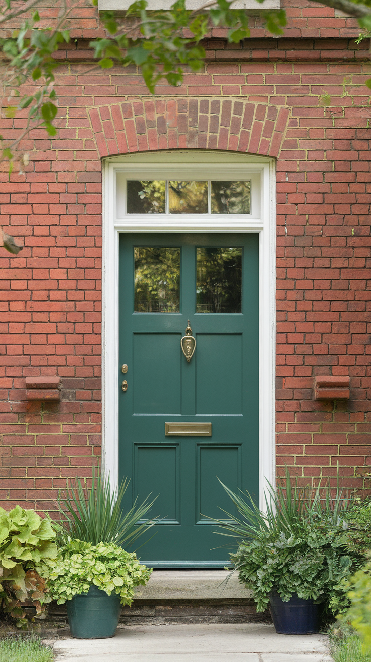 10 Amazing Front Door Colors for Red Brick House