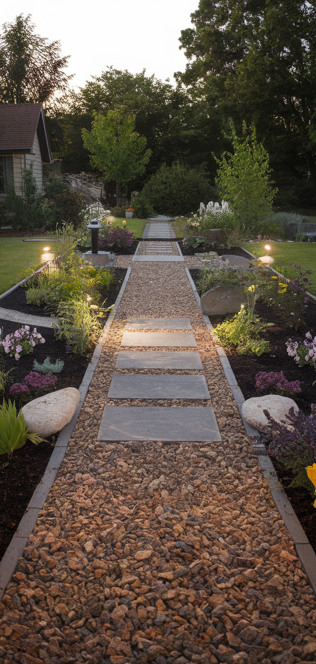10. Minimalist Gravel Front Garden With Clean Lines