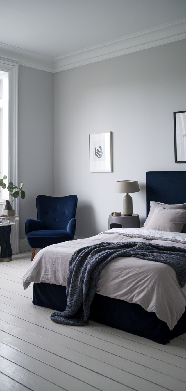 9 Perfect Grey and Navy Bedroom Ideas