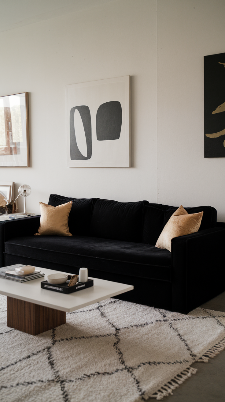 10 Best Black Couch Living Room Decor Ideas