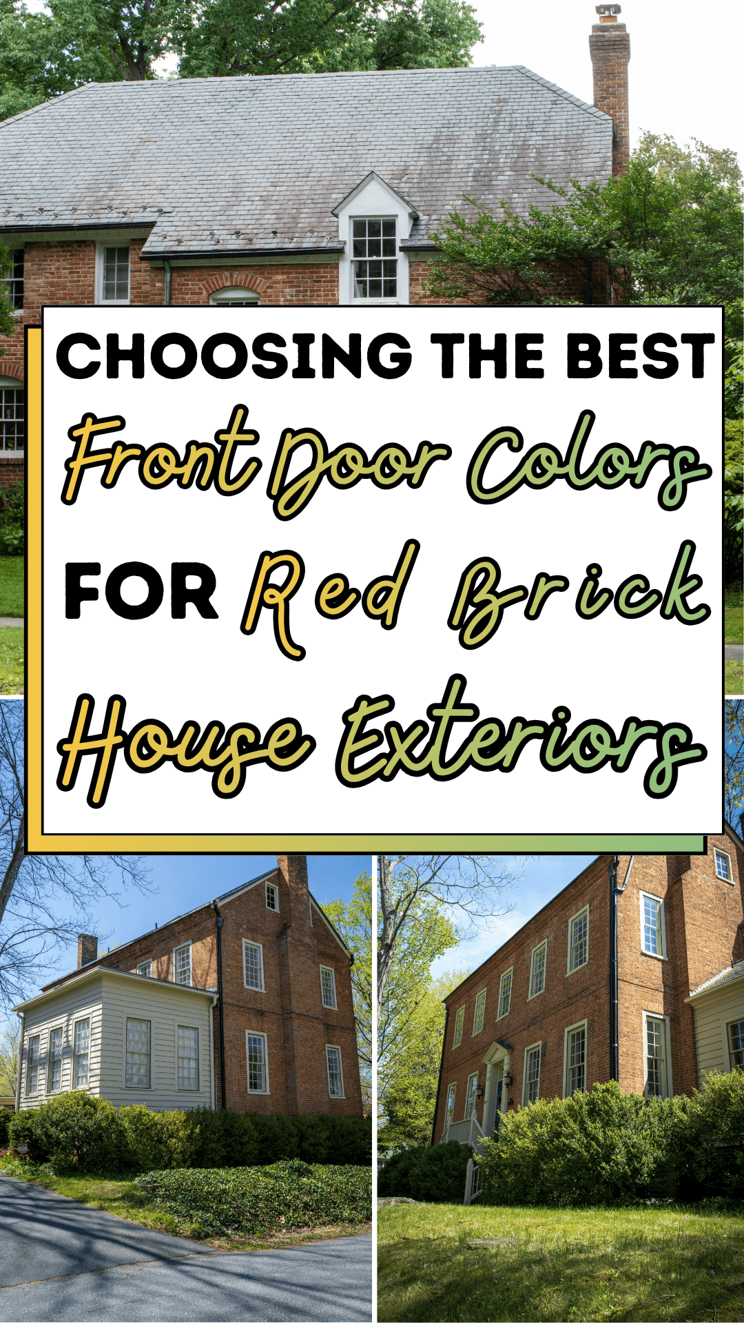 Choosing the Best Front Door Colors for Red Brick House Exteriors