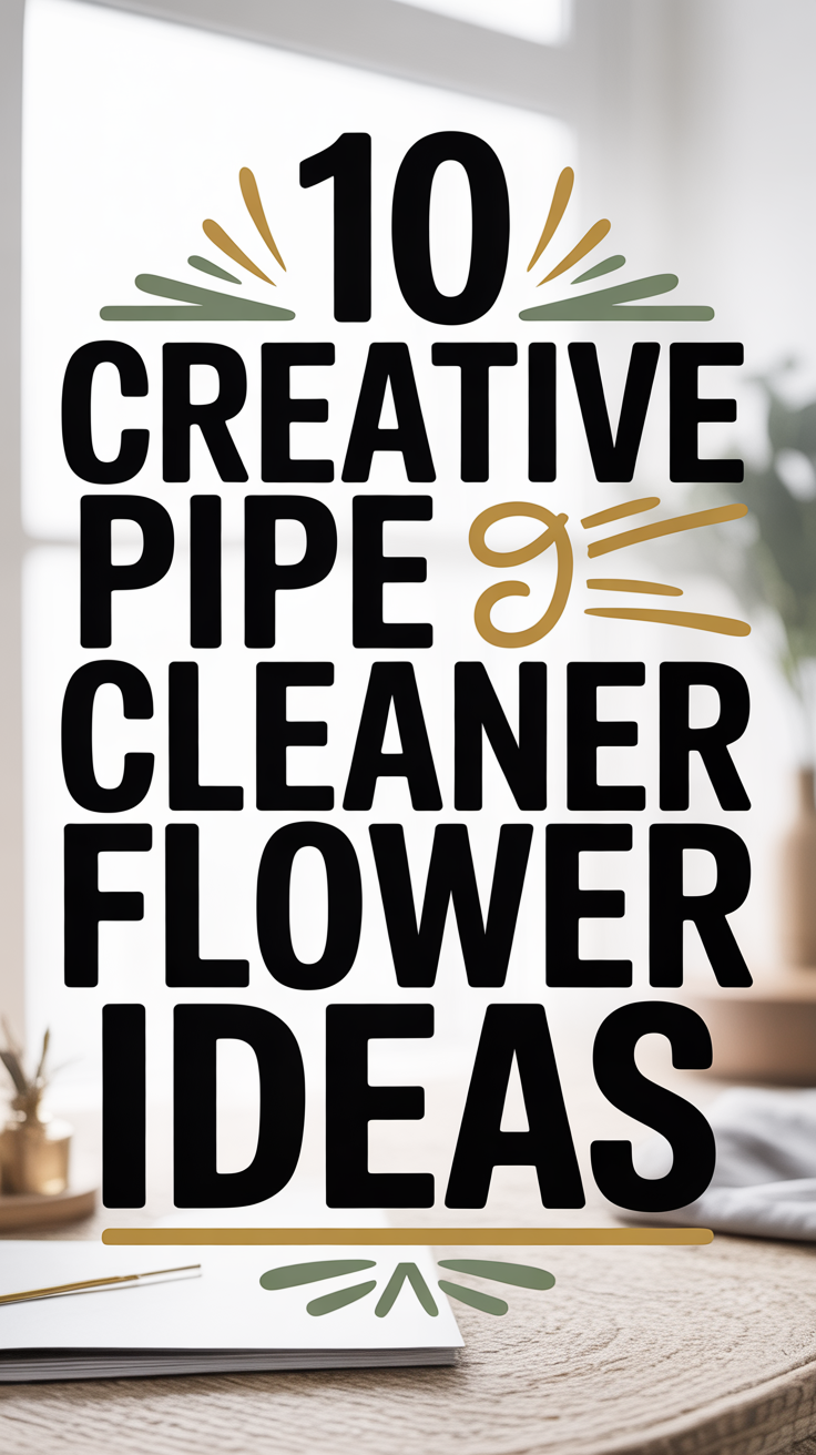 10 Creative Pipe Cleaner Flower Ideas
