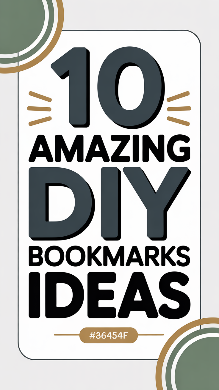 10 Amazing DIY Bookmarks Ideas