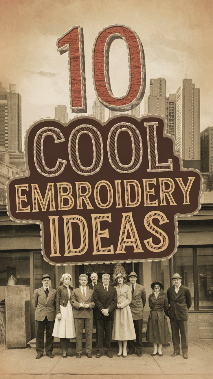 10 Cool Embroidery Ideas