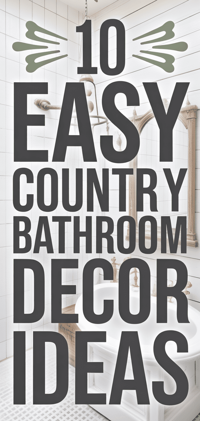 10 Easy Country Bathroom Decor Ideas