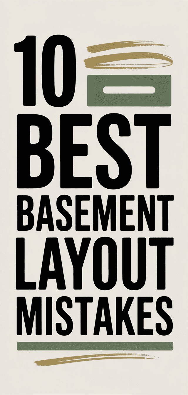 10 Best Basement Layout Mistakes