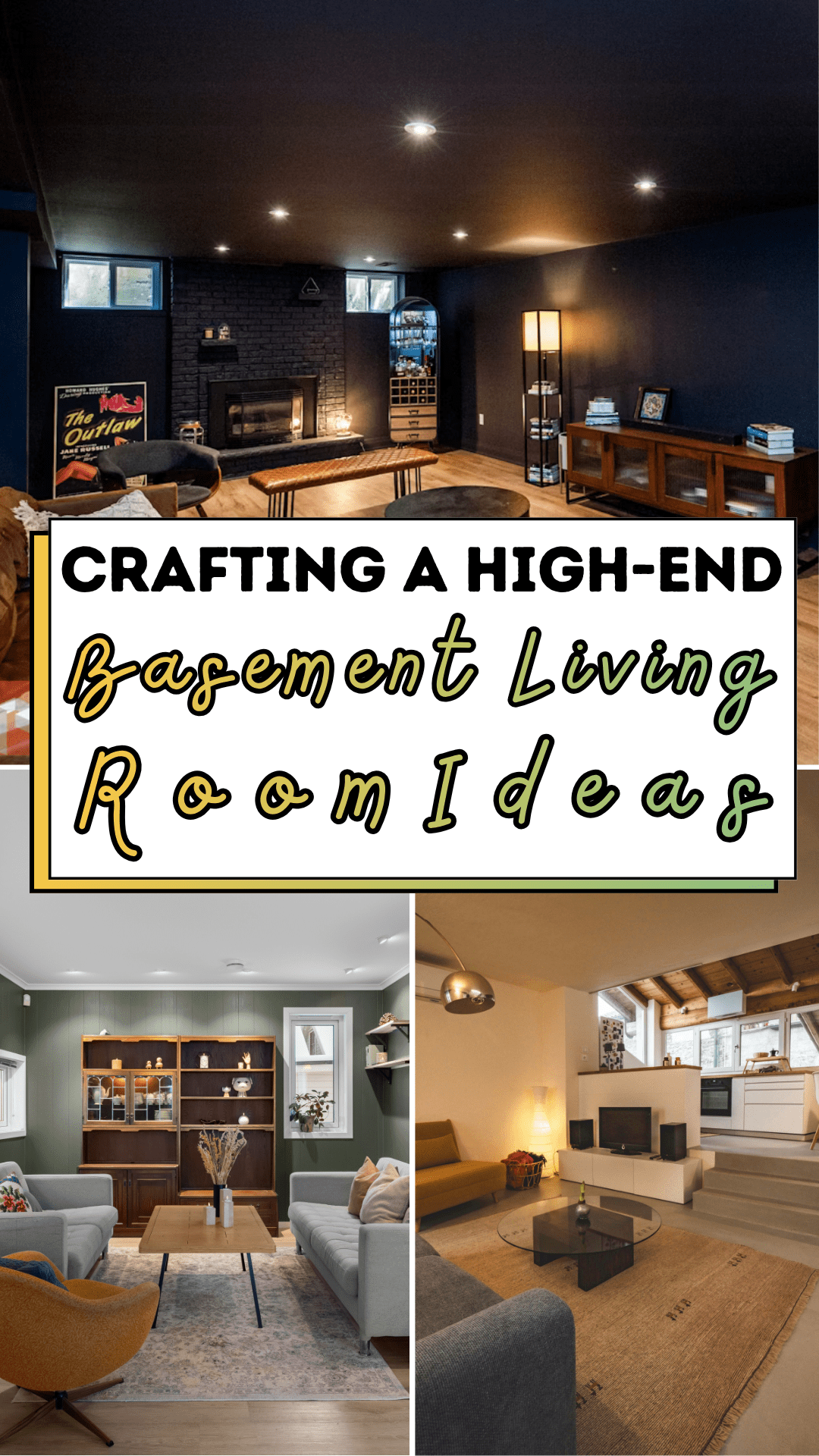 Crafting a High-End Basement Living Room Ideas