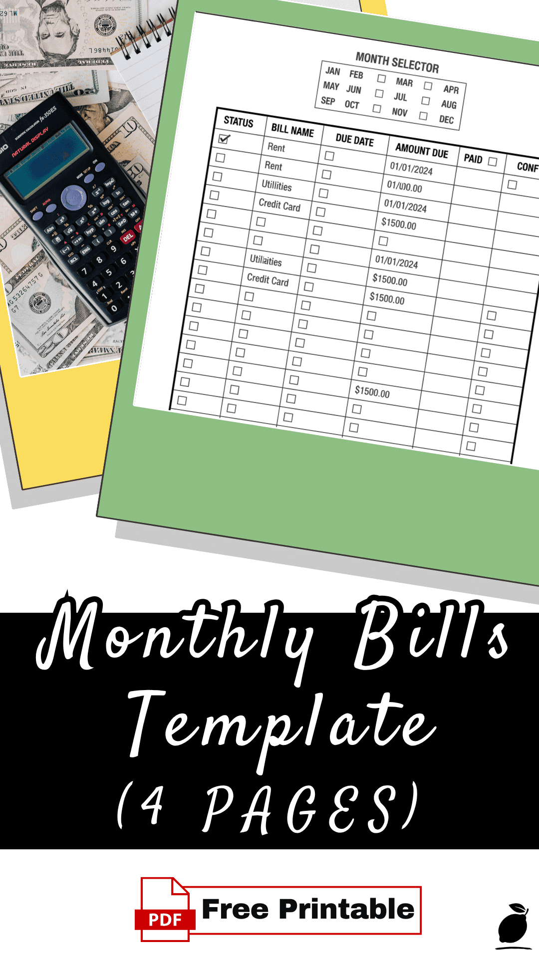 How a Minimalist Monthly Bills Template Ends Financial Chaos