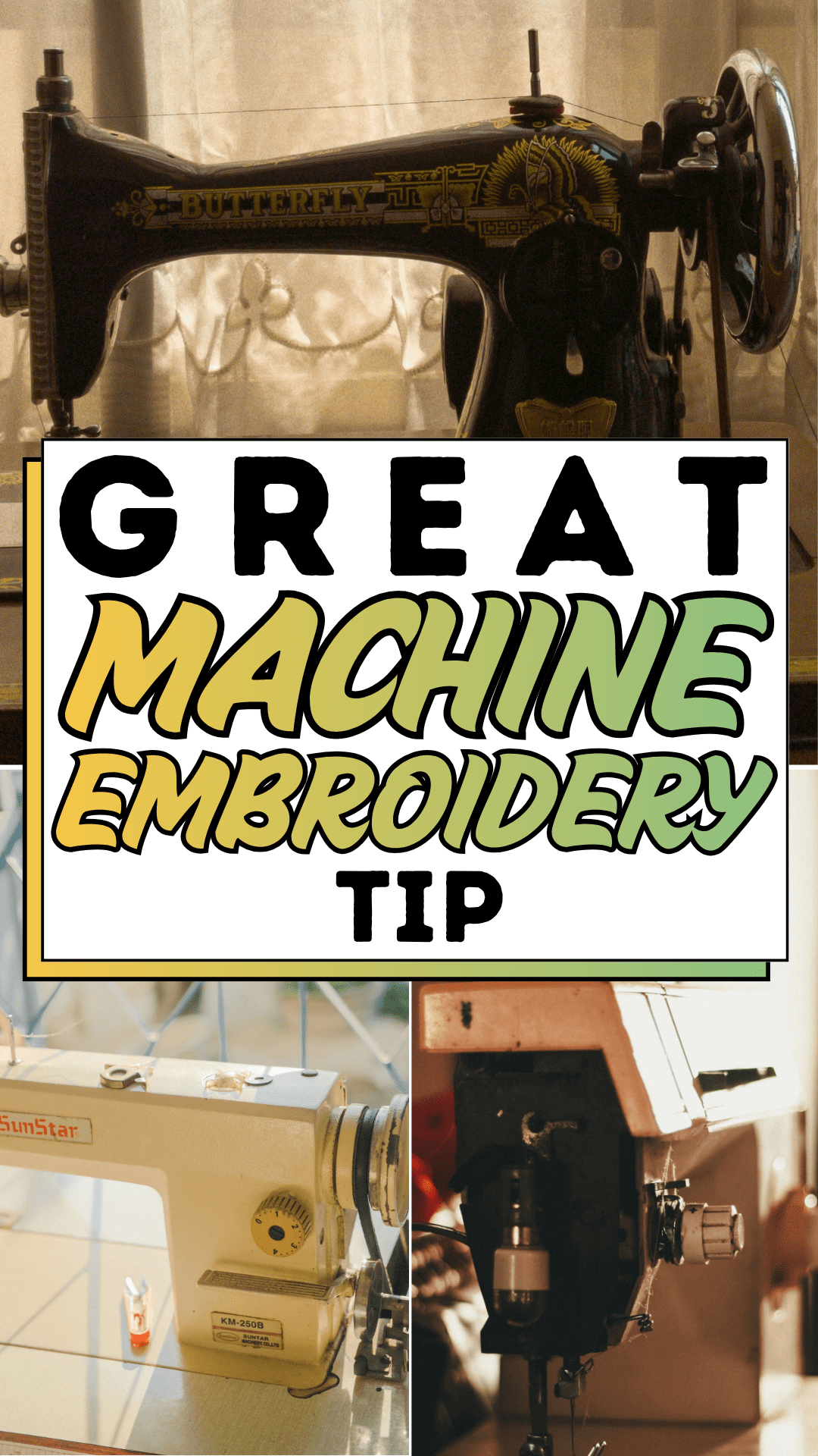 Great Machine Embroidery Tip