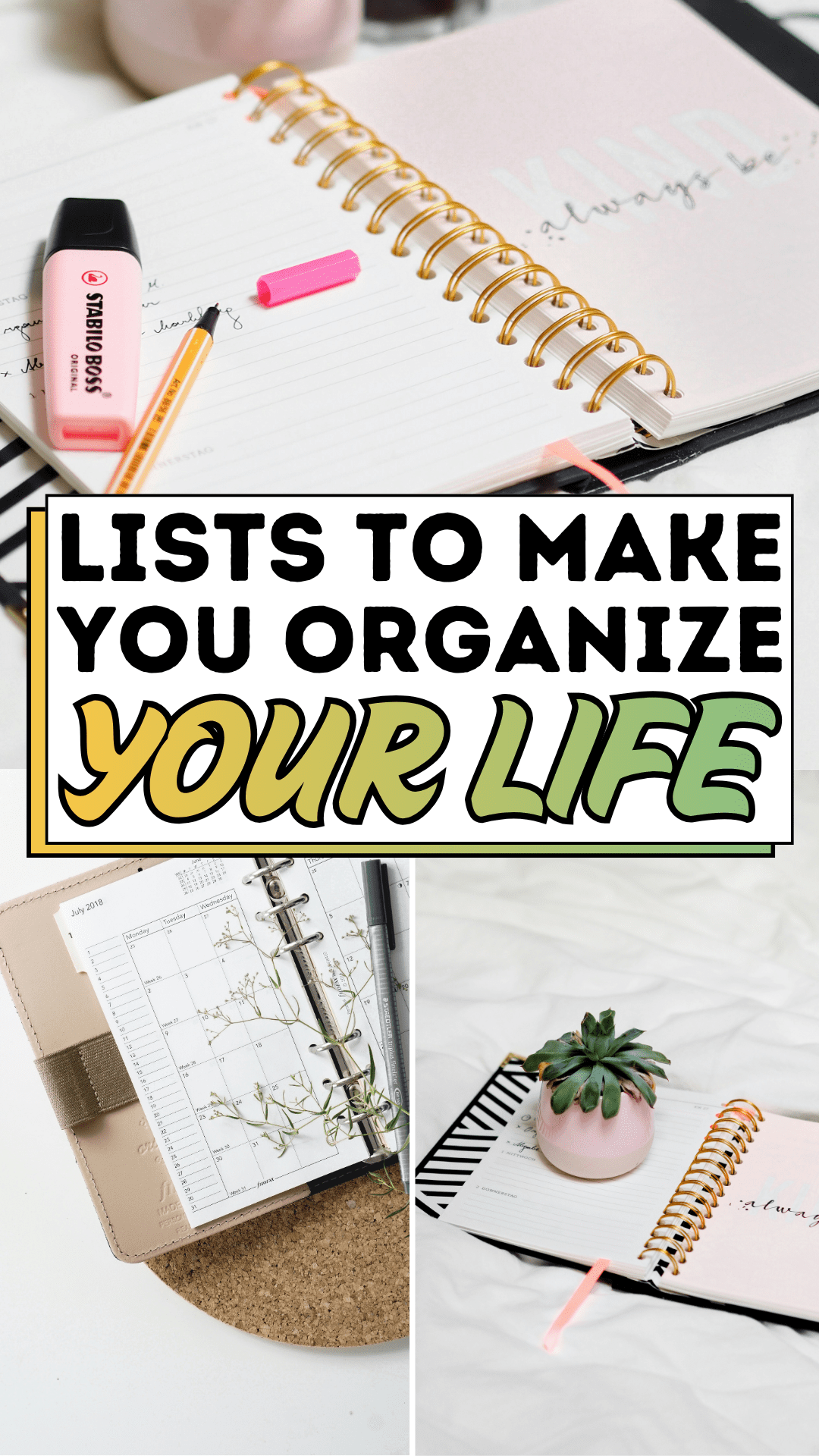 Lists To Make You Organize Your Life