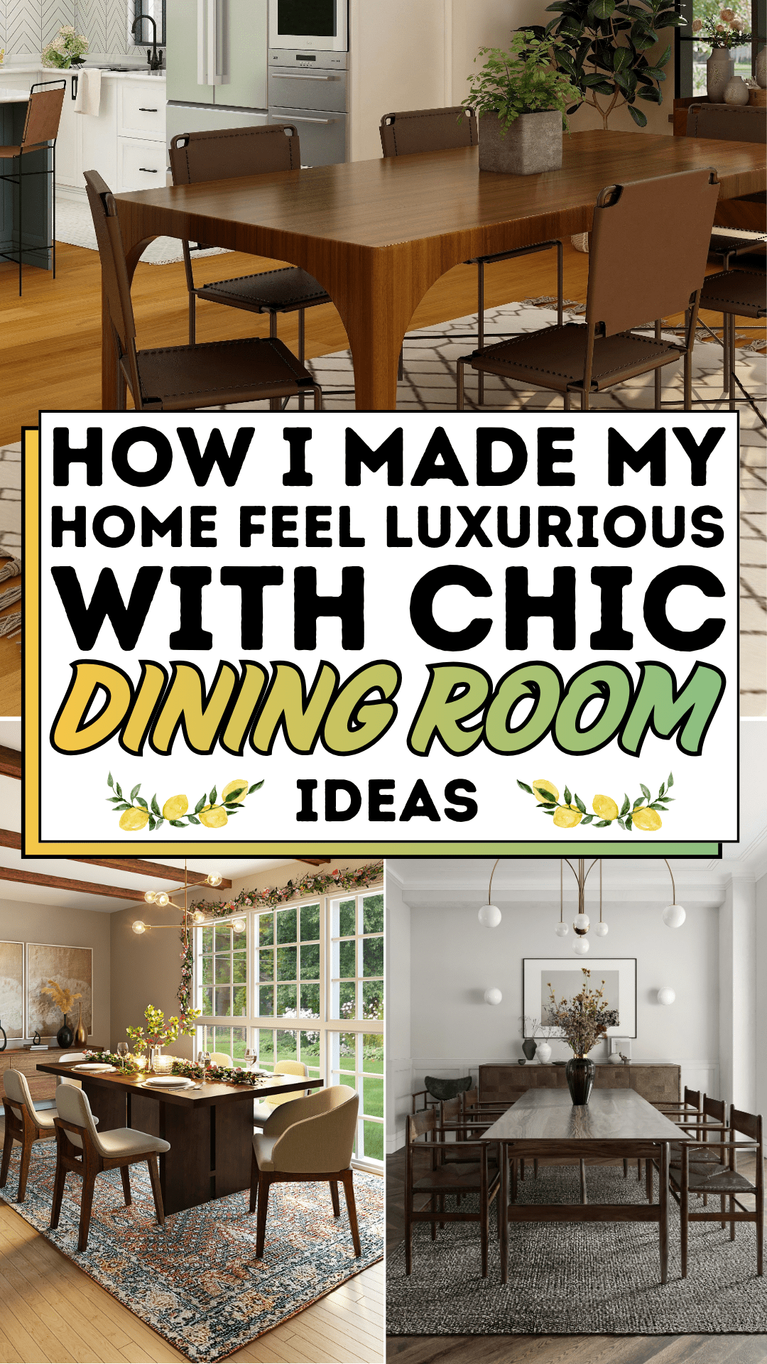 How I Made My Home Feel Luxurious with Chic Dining Room Ideas