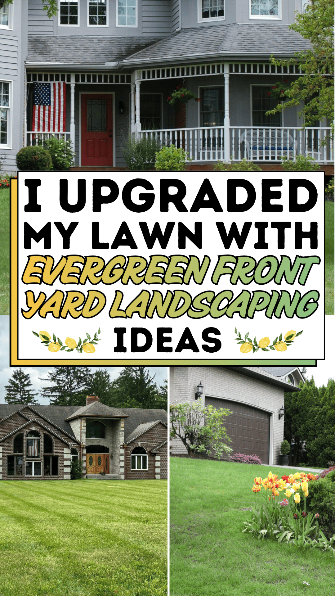 I Upgraded My Lawn with Evergreen Front Yard Landscaping Ideas