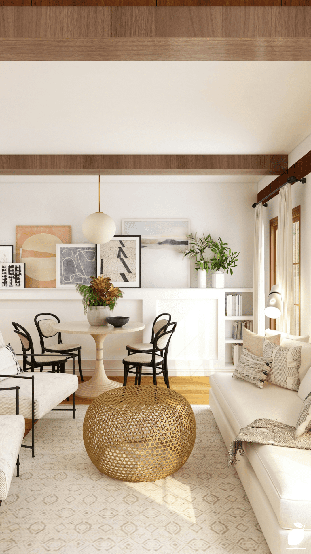 I Styled My Boho Mid Century Modern Living Room to Make It Warm