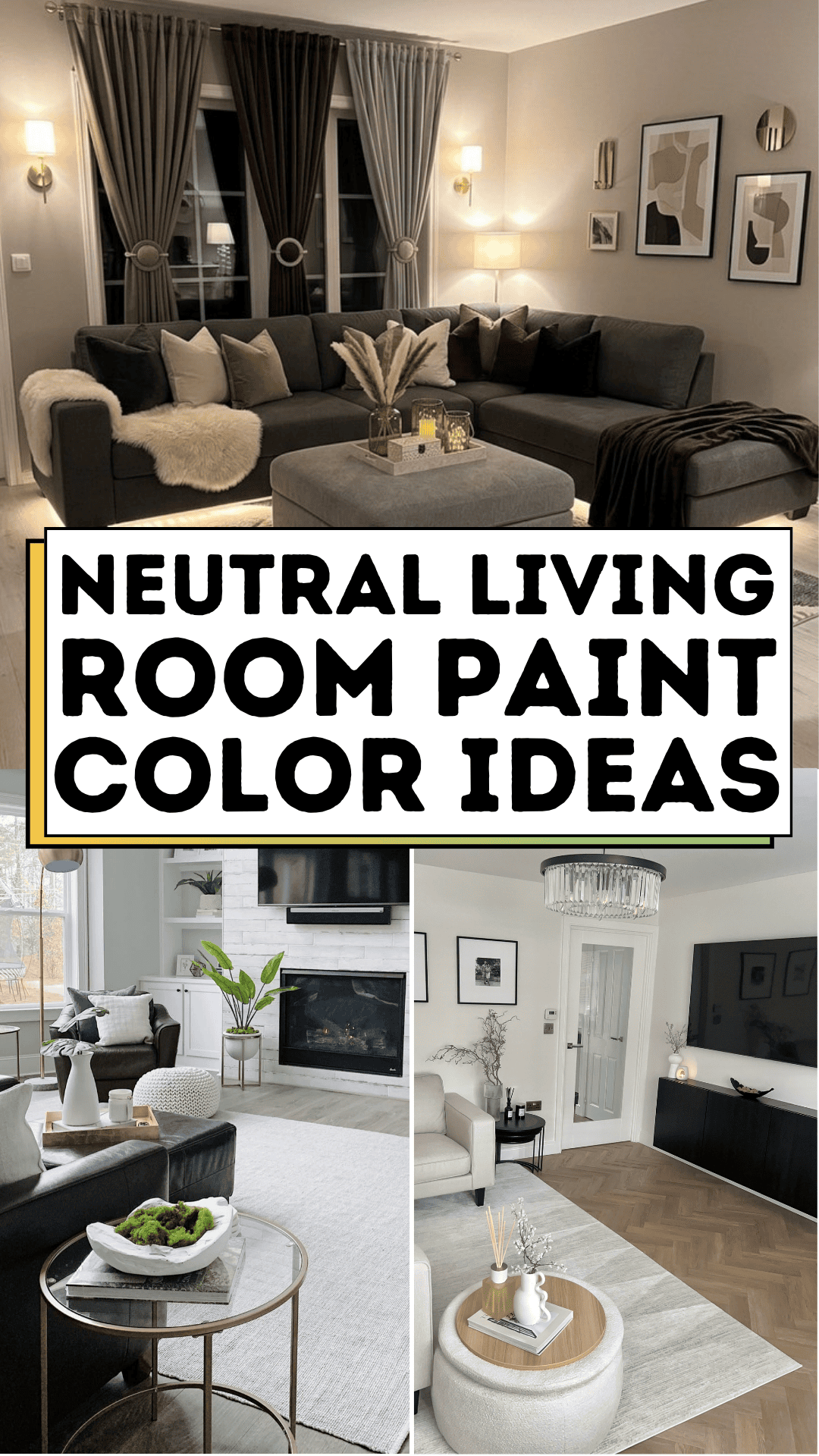Neutral Living Room Paint Color Ideas