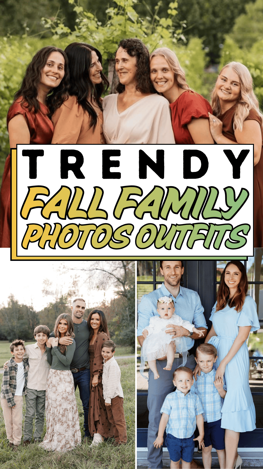 Trendy Fall Family Photos Outfits