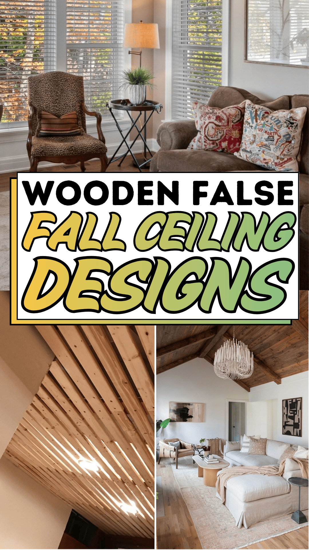 Wooden False Fall Ceiling Designs