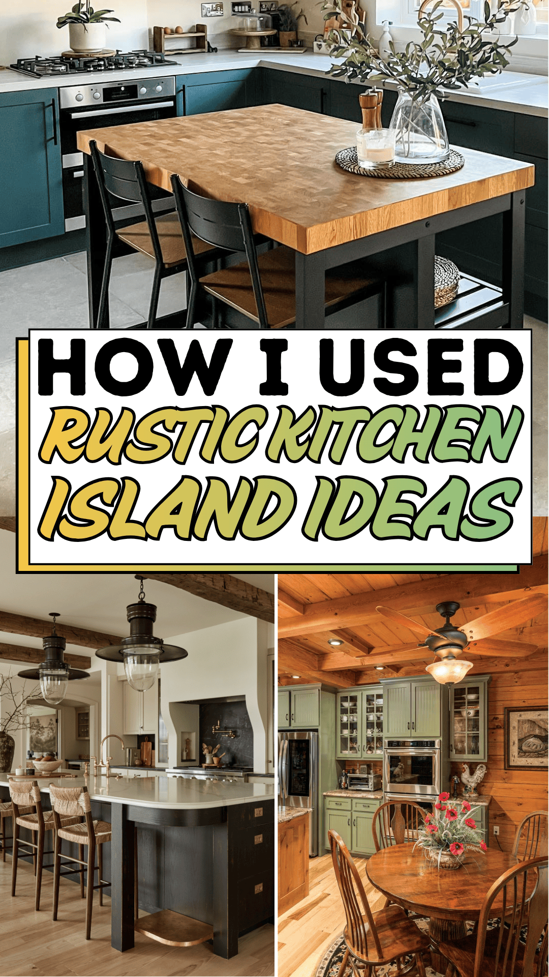 How I Used Rustic Kitchen Island Ideas