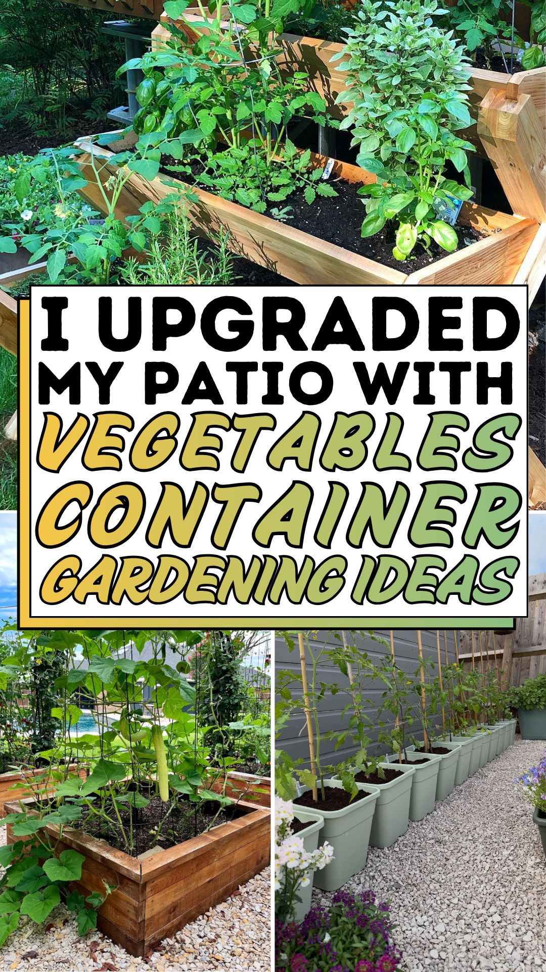 I Upgraded My Patio with Vegetables Container Gardening Ideas