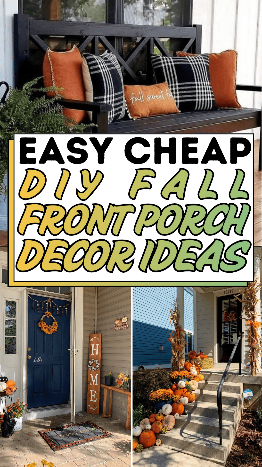 Easy Cheap Diy Fall Front Porch Decor Ideas