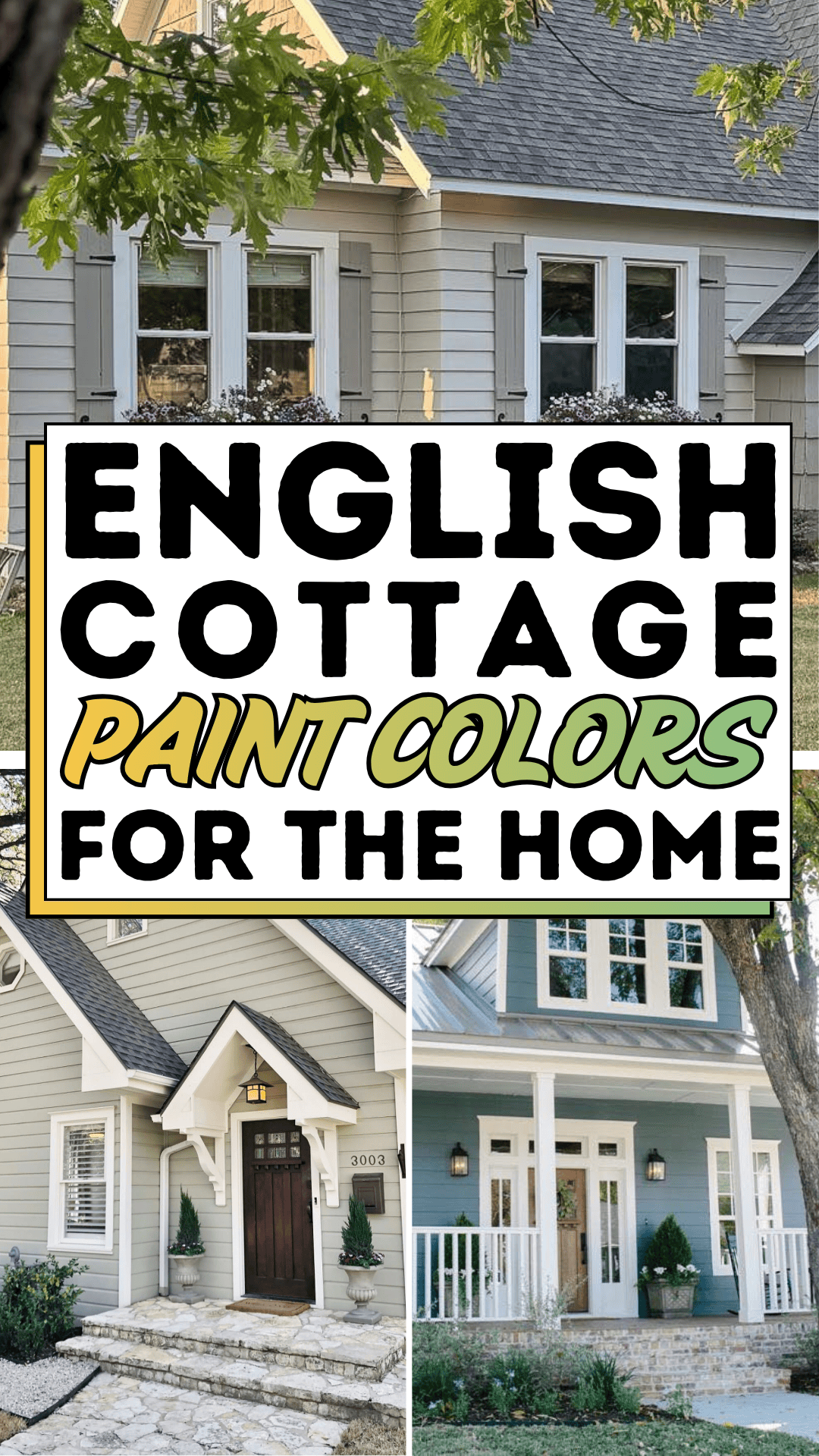English Cottage Paint Colors for the Home