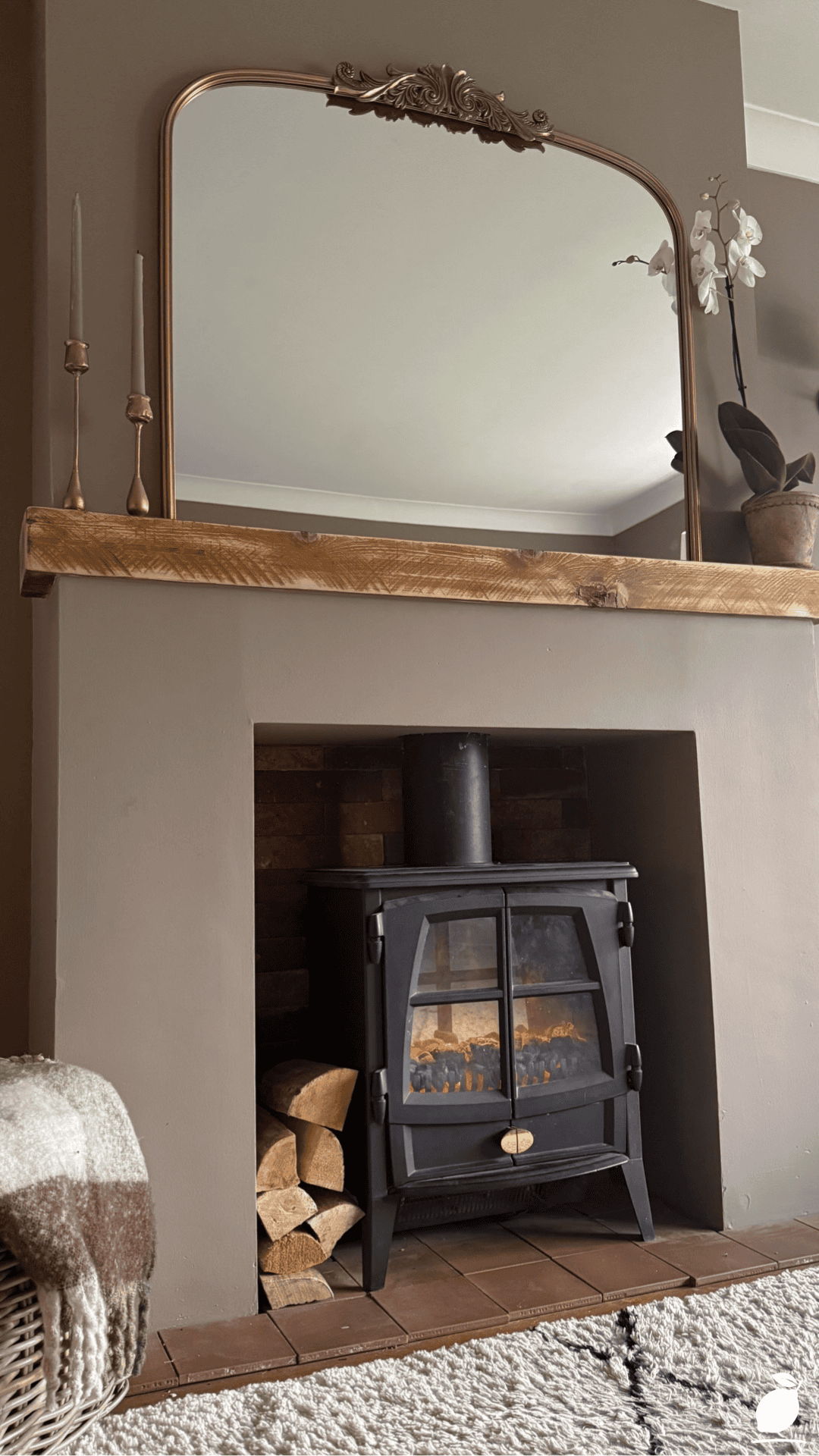 I Fixed My Living Room with Mirror Above Fireplace Mantle Decor