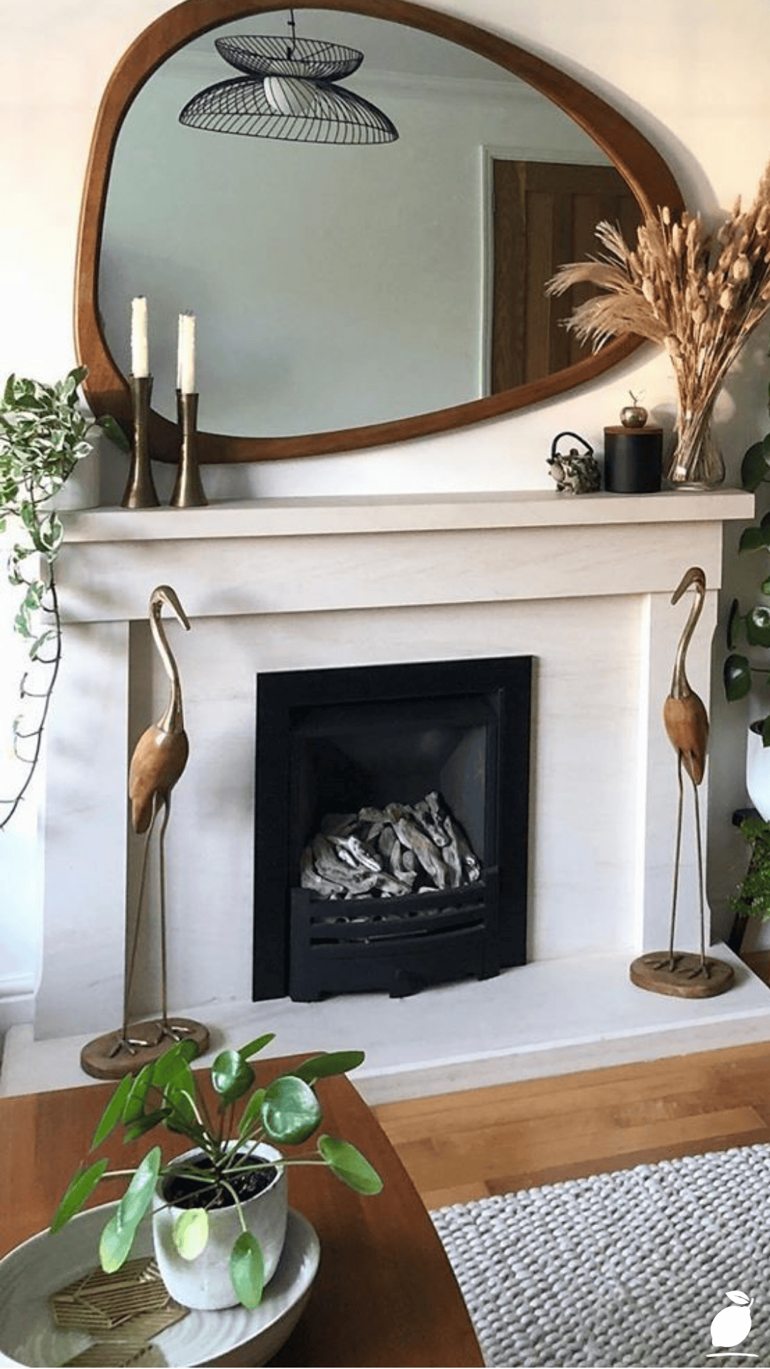 I Fixed My Living Room with Mirror Above Fireplace Mantle Decor