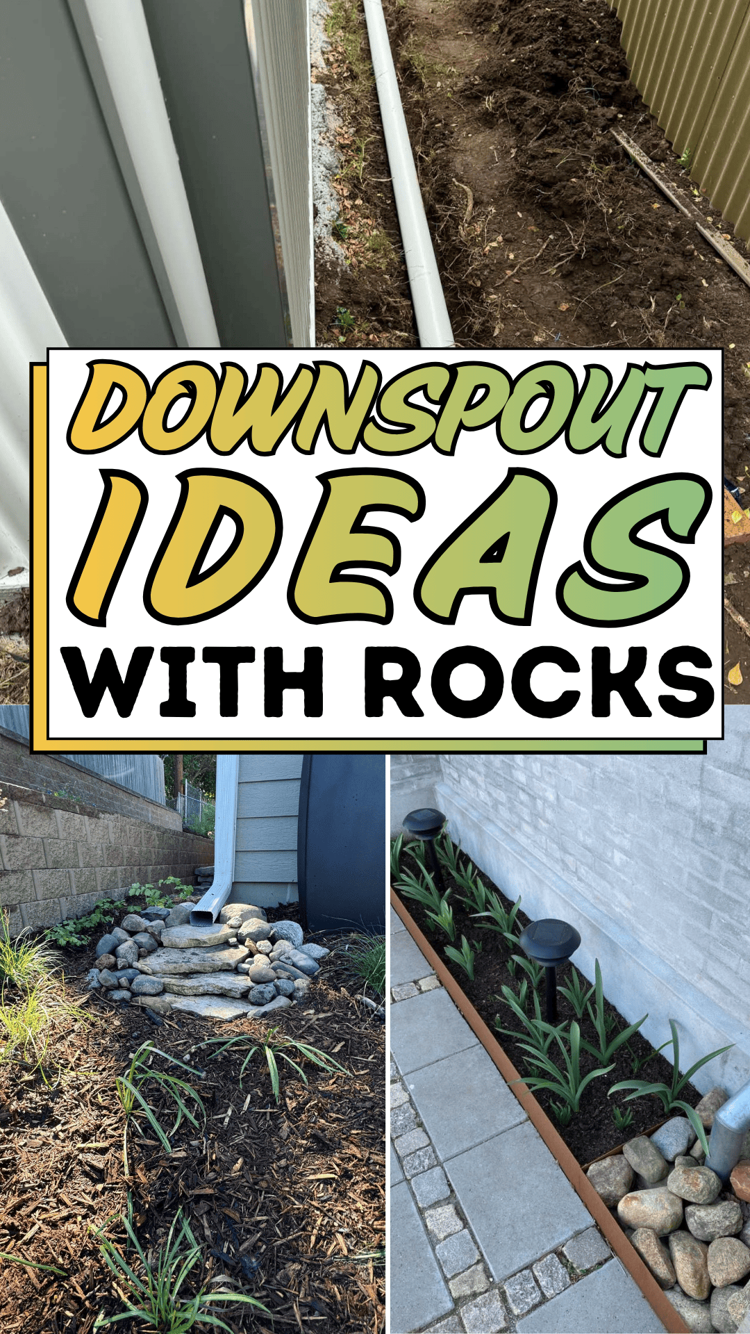 Downspout Ideas With Rocks