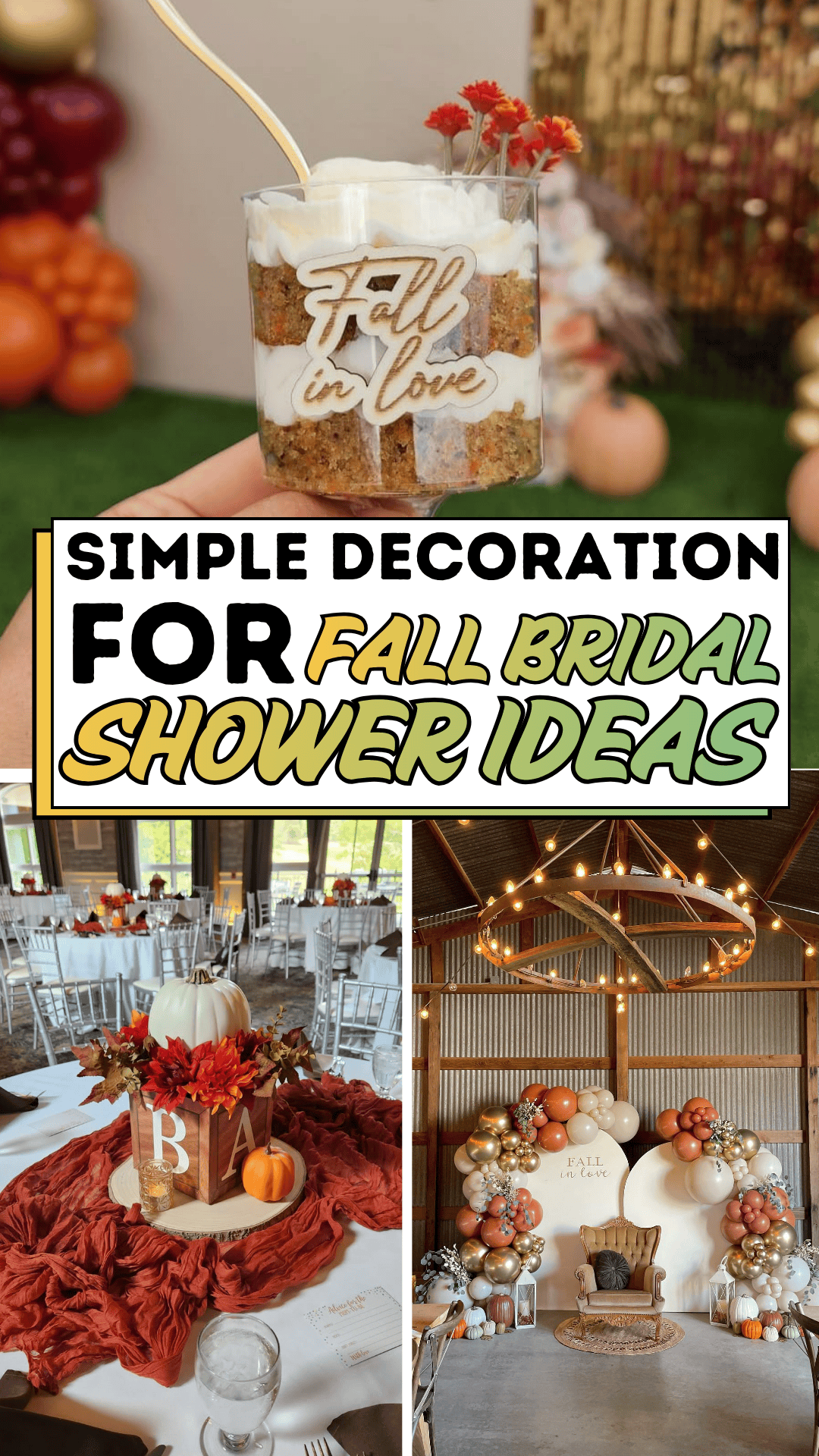 Simple Decoration For Fall Bridal Shower Ideas