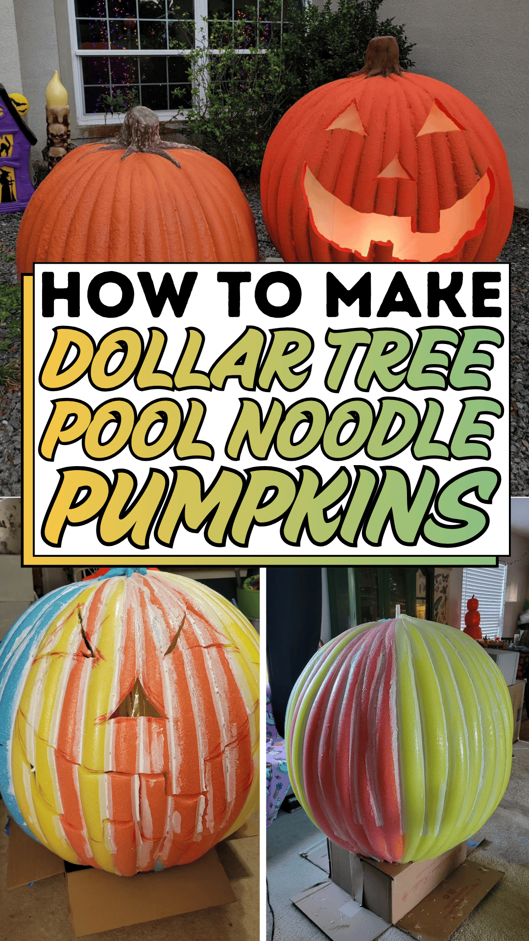 How to Make Dollar Tree Pool Noodle Pumpkins